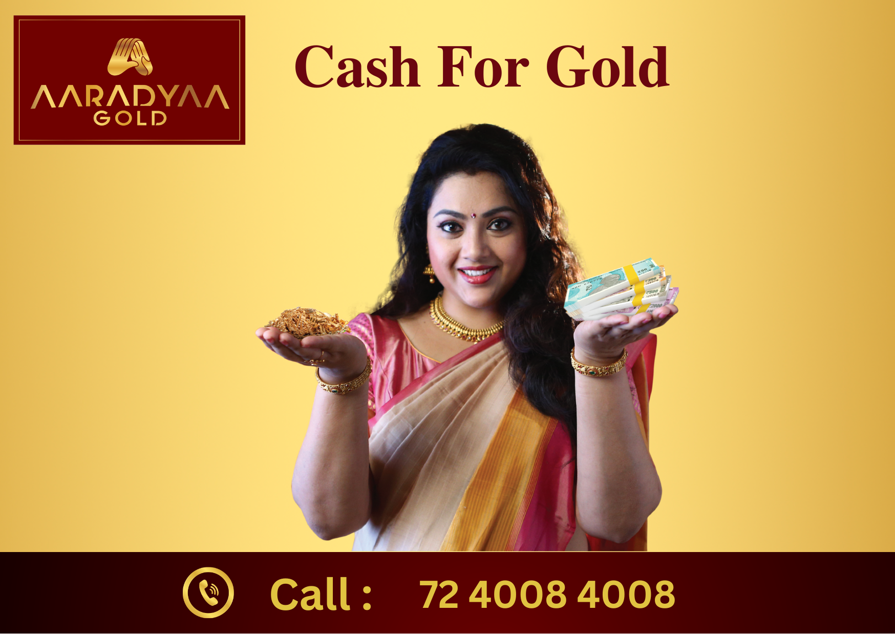 Meena, brand ambassador, Aaradyaa Gold
